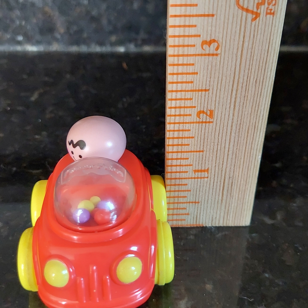 Fisher-Price Red Car with Yellow Wheels and Driver